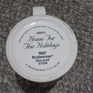 Budweiser 1997 Holiday Stein - Classic White